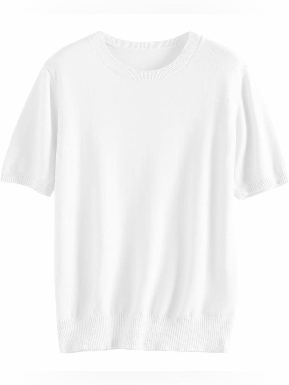 Women's Short Sleeve Crew Neck lightweight summer Sweater- size medium (8-10) - Picture 3 of 7
